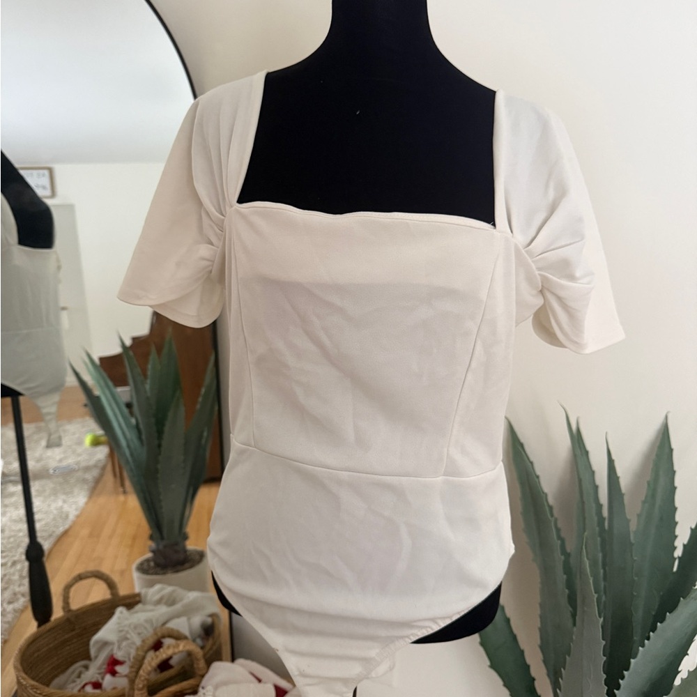 NASTYGAL Elegant White Women's Bodysuit